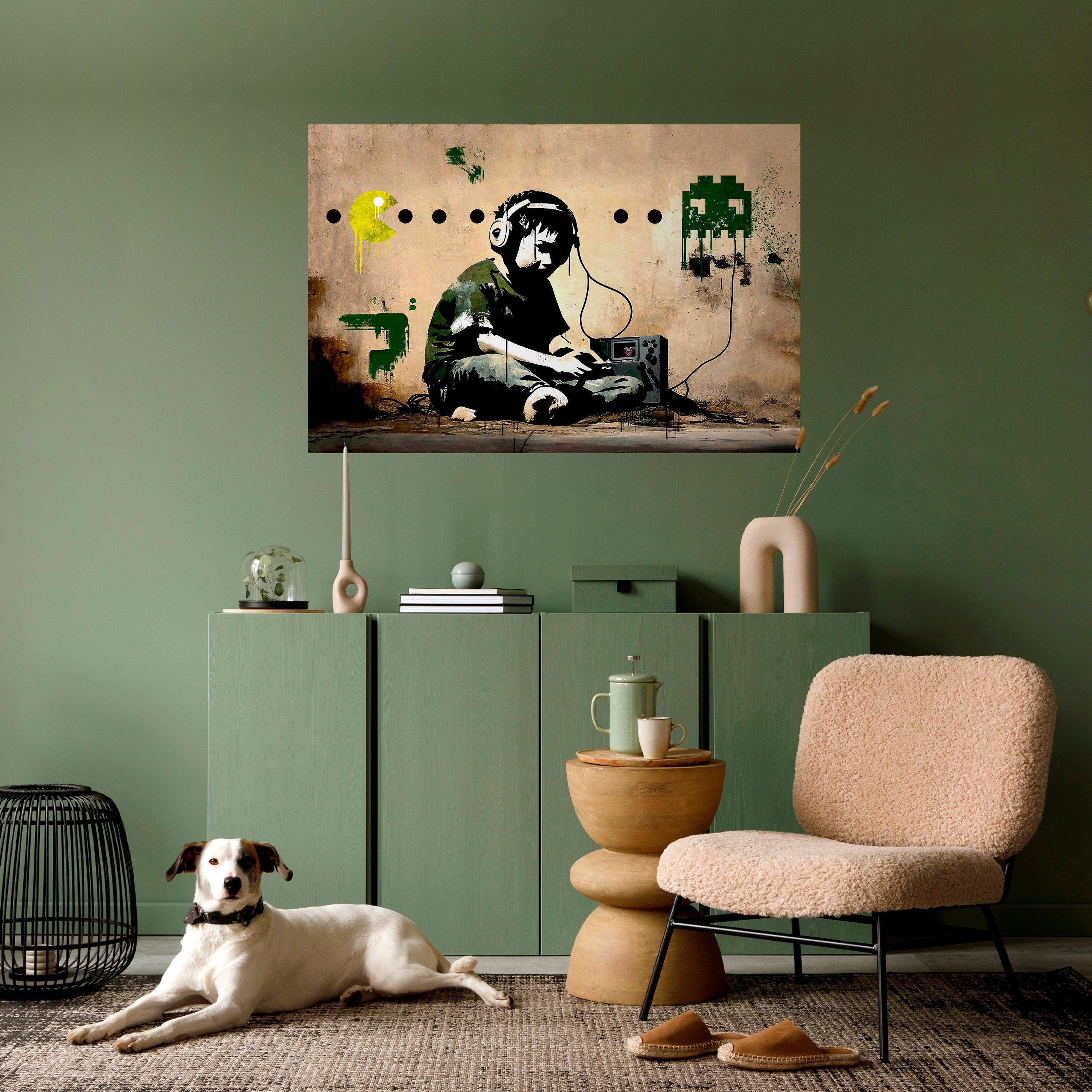 VIRTUAL RETRO REVIVAL Peel and Stick Horizontal Poster