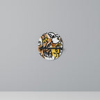 URBAN CANVAS Prateleira Oval Decorativa em Acabamento Preto