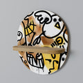 URBAN CANVAS Prateleira Oval Decorativa em Efeito Carvalho