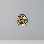 URBAN CANVAS Prateleira Oval Decorativa em Efeito Carvalho