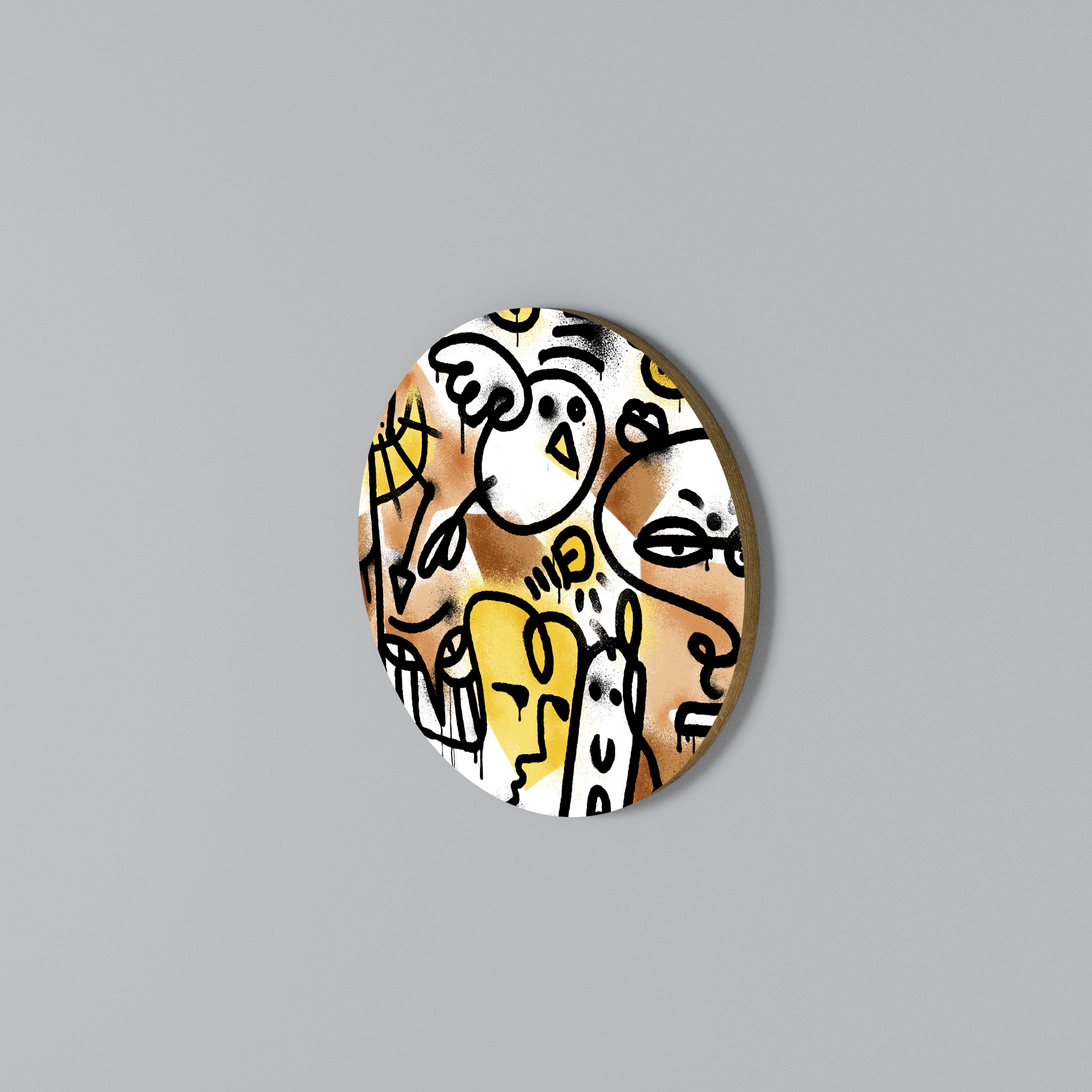 URBAN CANVAS Arte de Parede Redonda