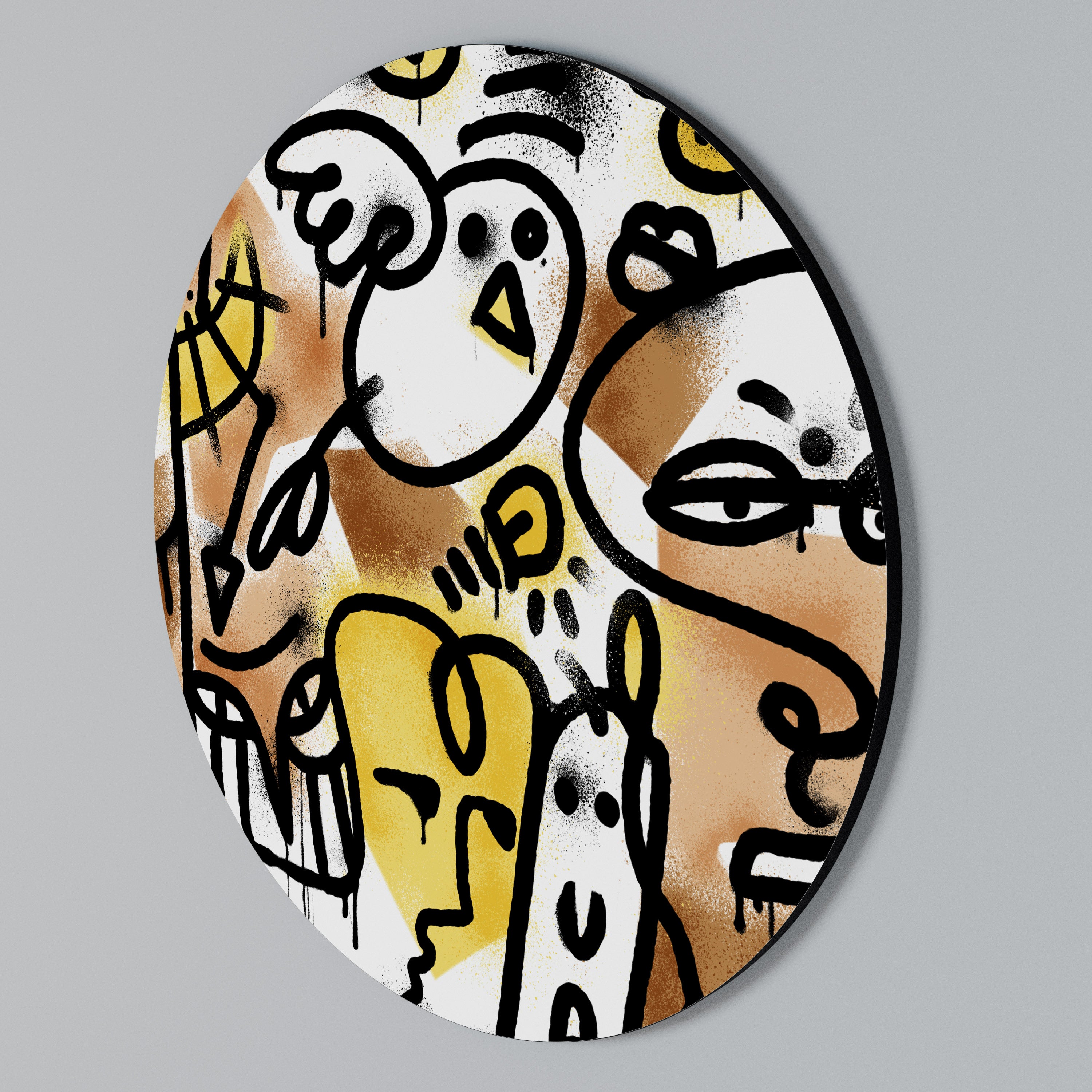 URBAN CANVAS Arte de Parede Redonda