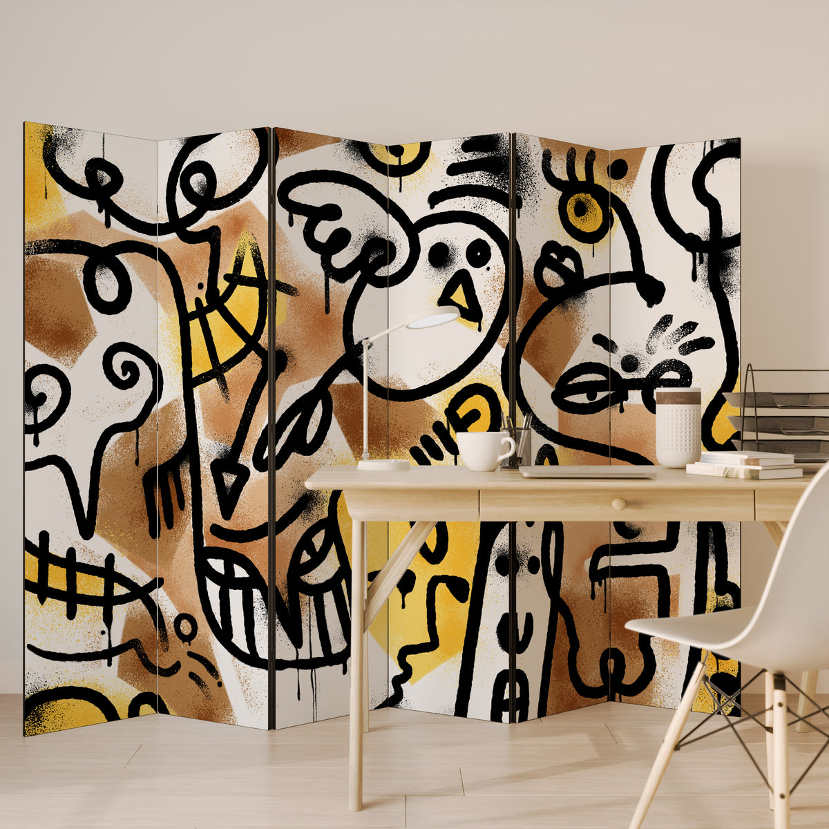 URBAN CANVAS Biombo de 6 Painéis