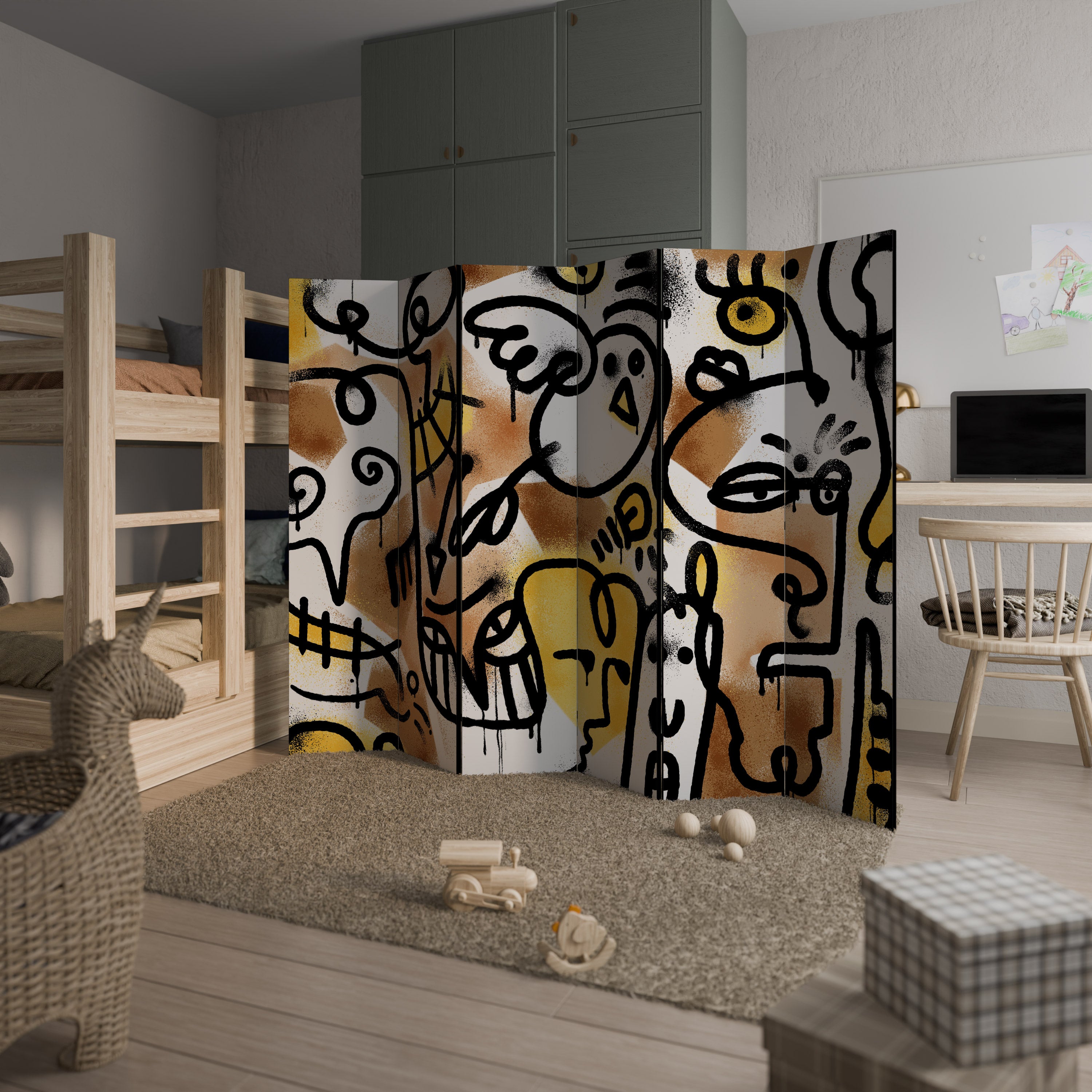 URBAN CANVAS 6-Panel Room Divider