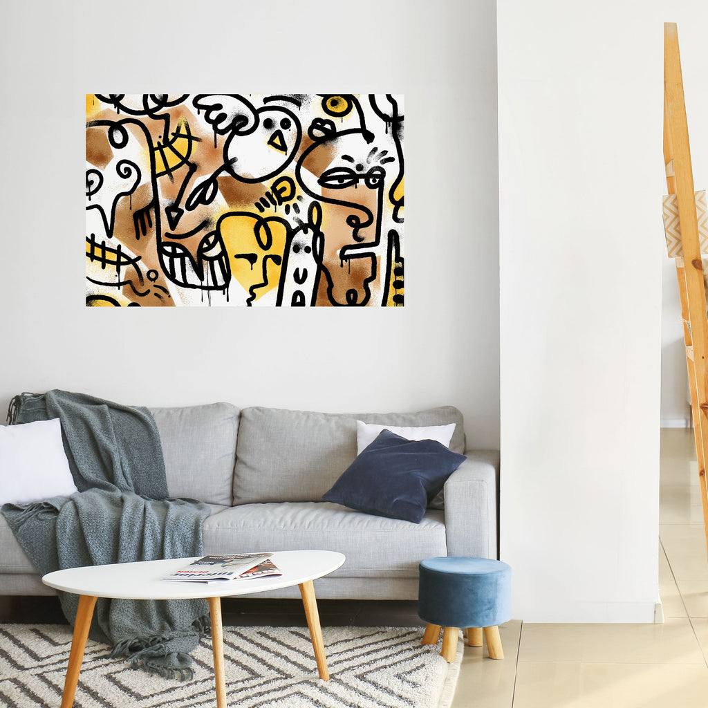 URBAN CANVAS Peel and Stick Horizontal Poster