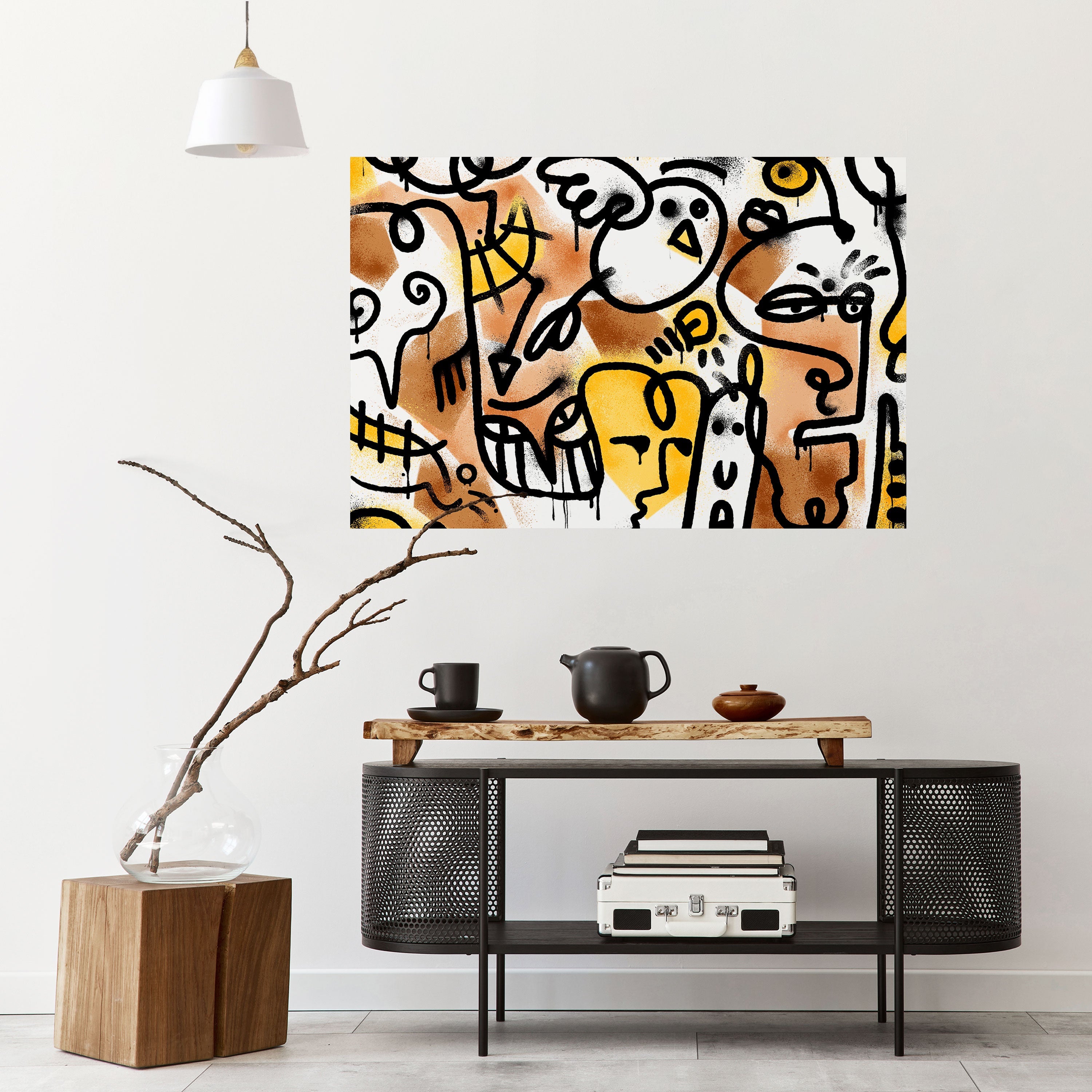 URBAN CANVAS Peel and Stick Horizontal Poster