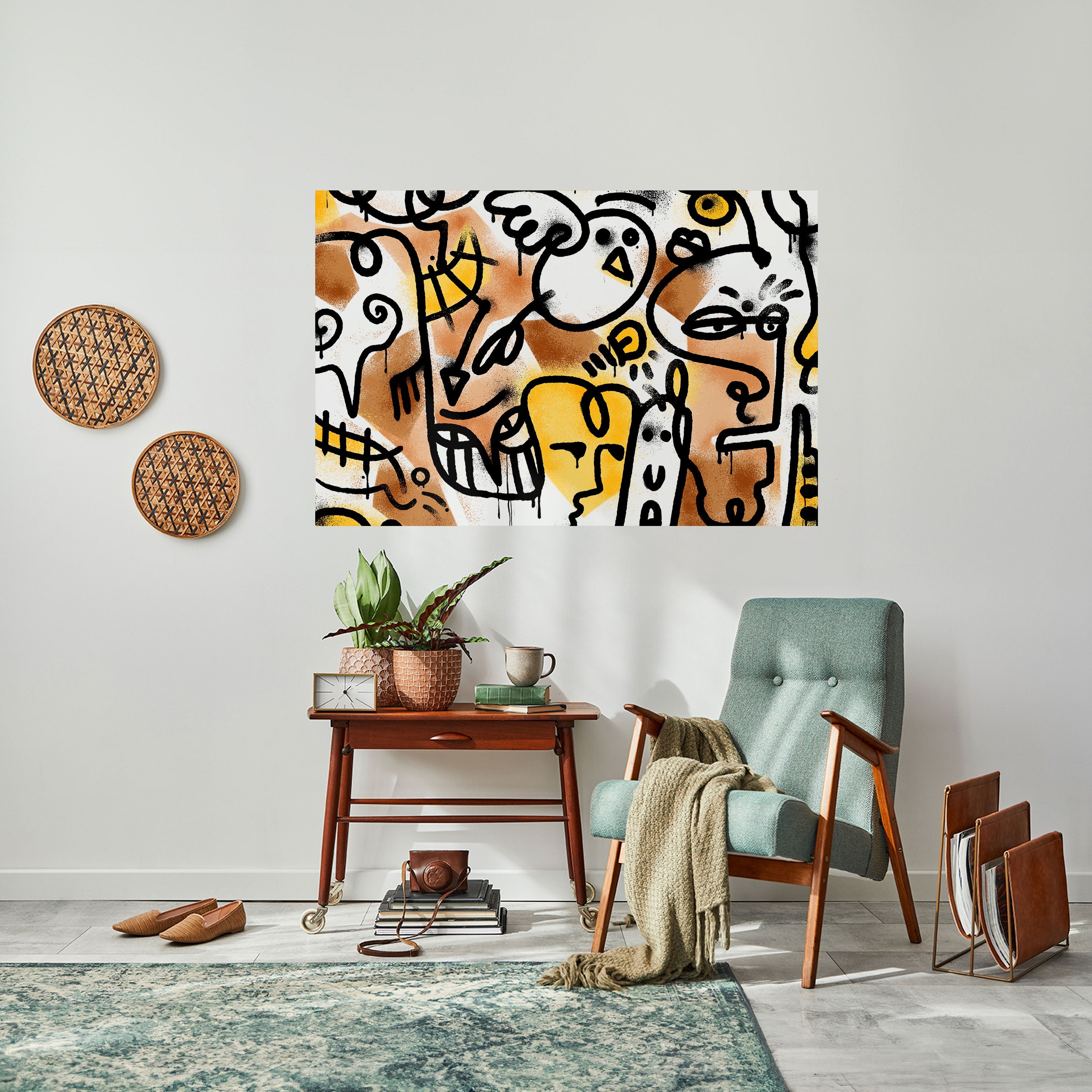 URBAN CANVAS Peel and Stick Horizontal Poster