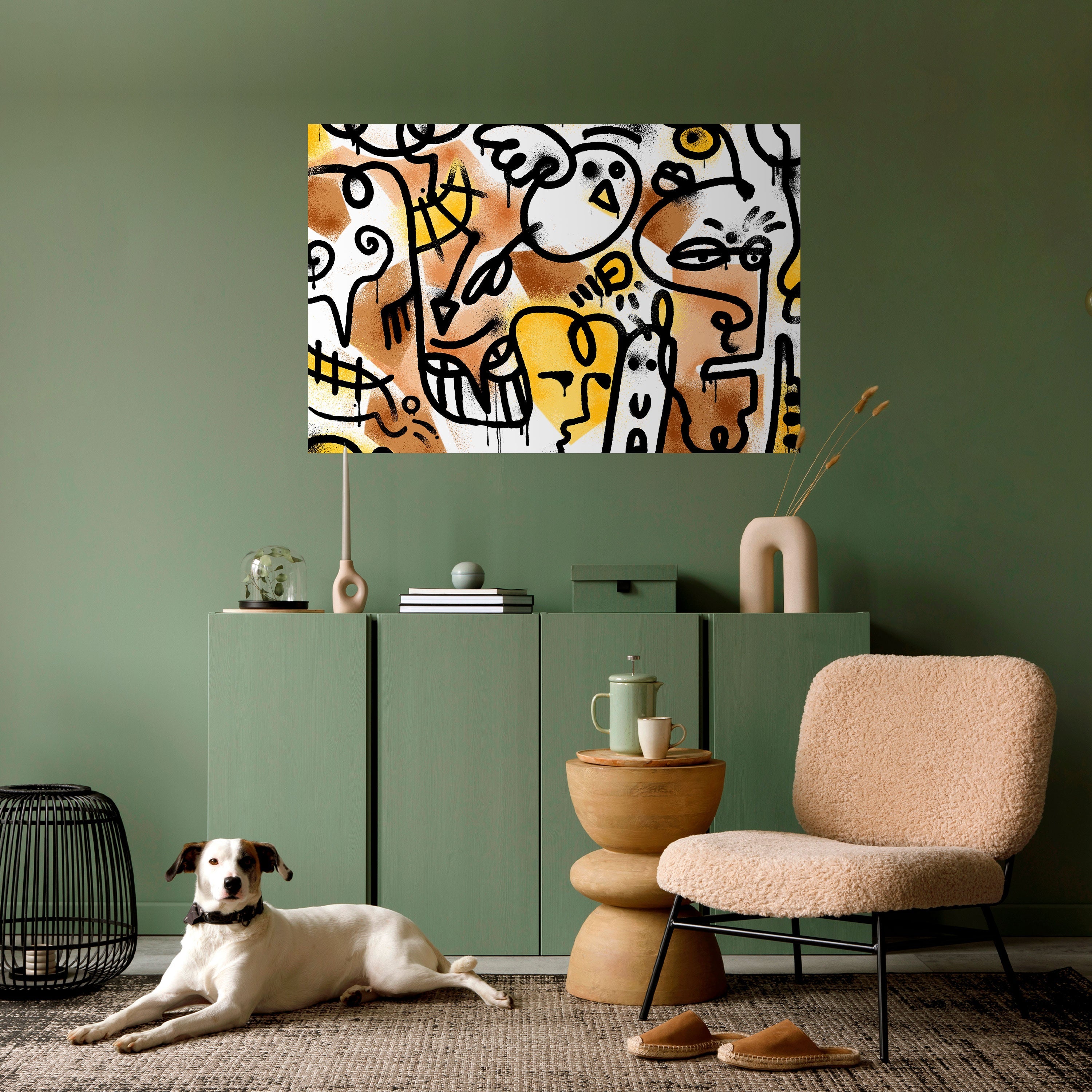 URBAN CANVAS Peel and Stick Horizontal Poster