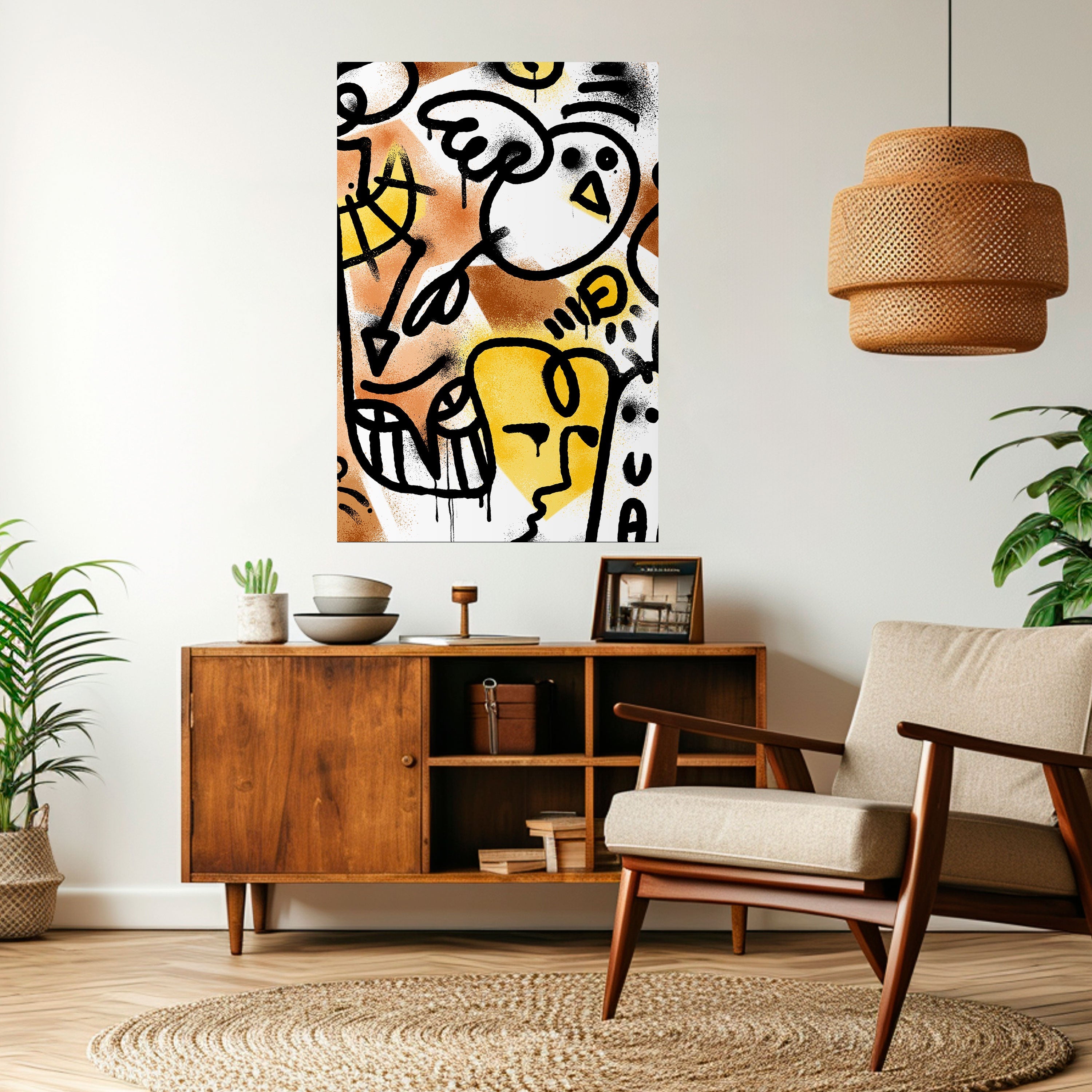 URBAN CANVAS Peel and Stick Vertical Poster