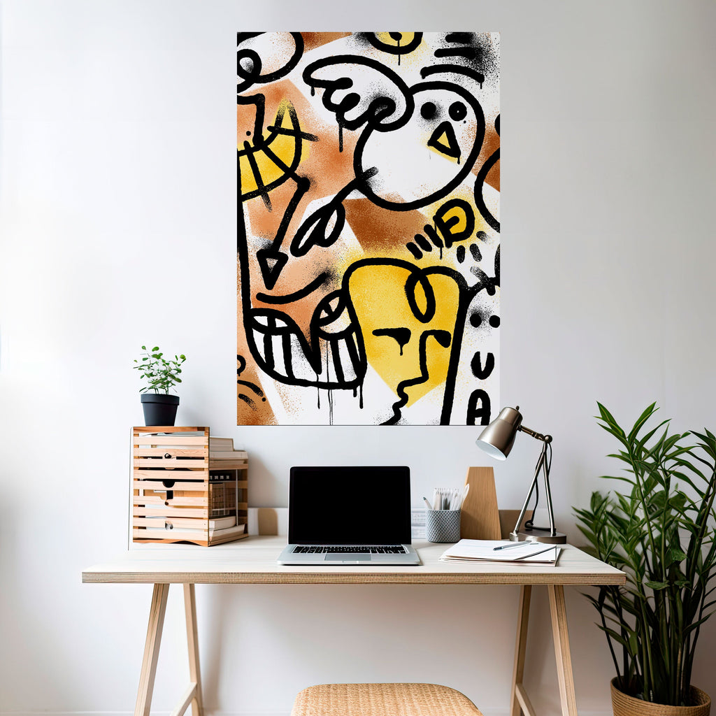 URBAN CANVAS Peel and Stick Vertical Poster