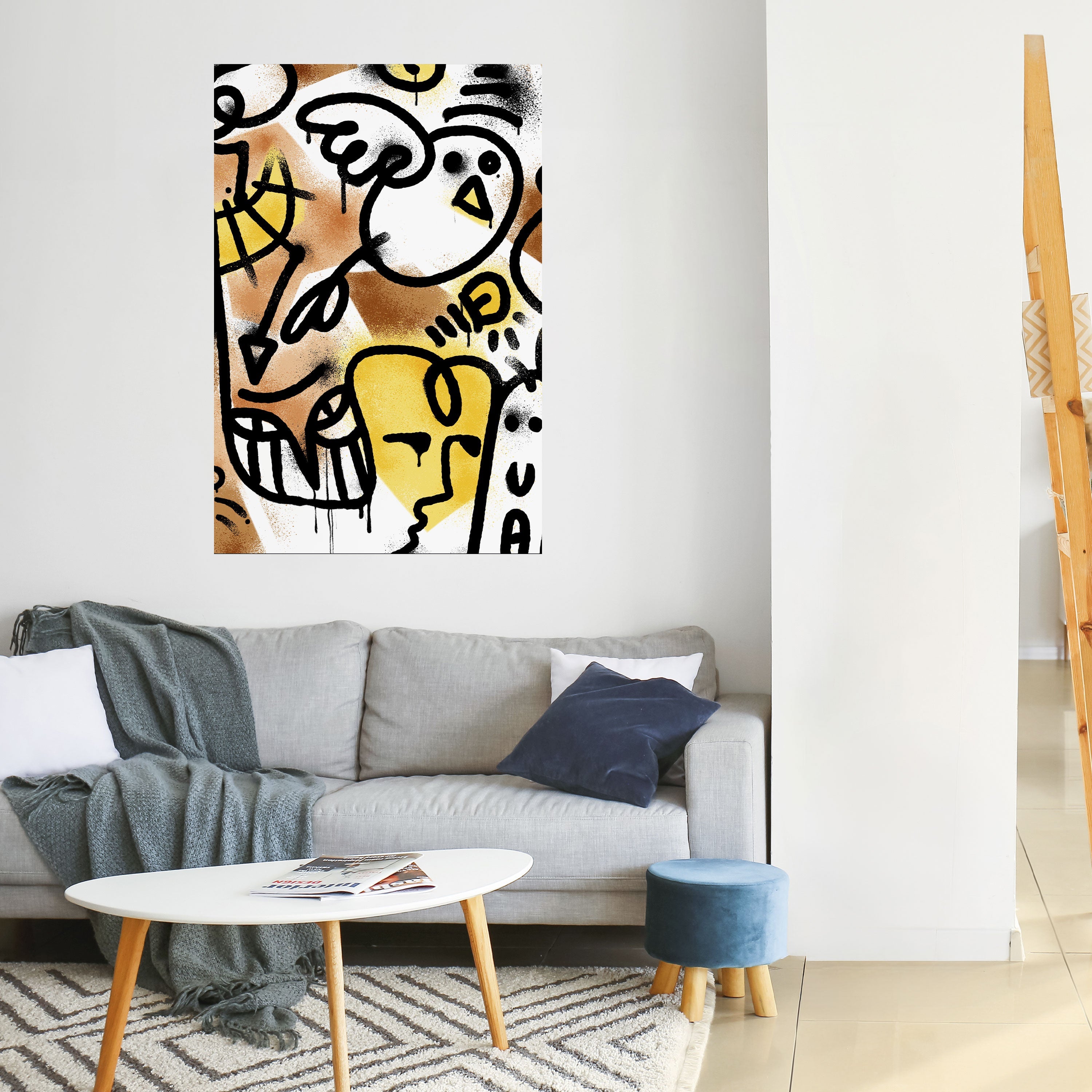 URBAN CANVAS Peel and Stick Vertical Poster