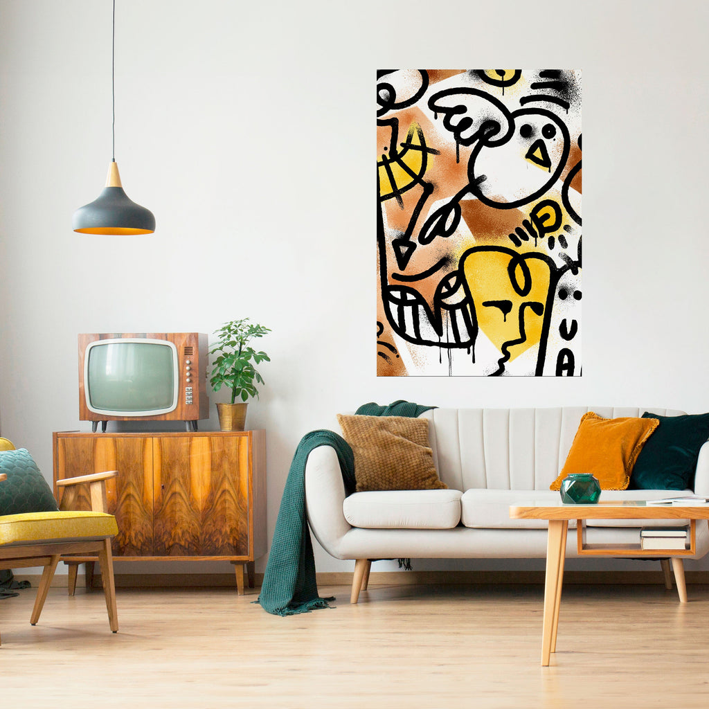 URBAN CANVAS Peel and Stick Vertical Poster