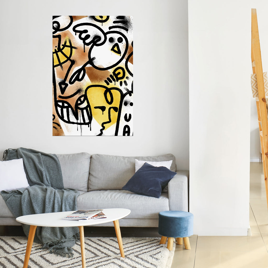 URBAN CANVAS Peel and Stick Vertical Poster