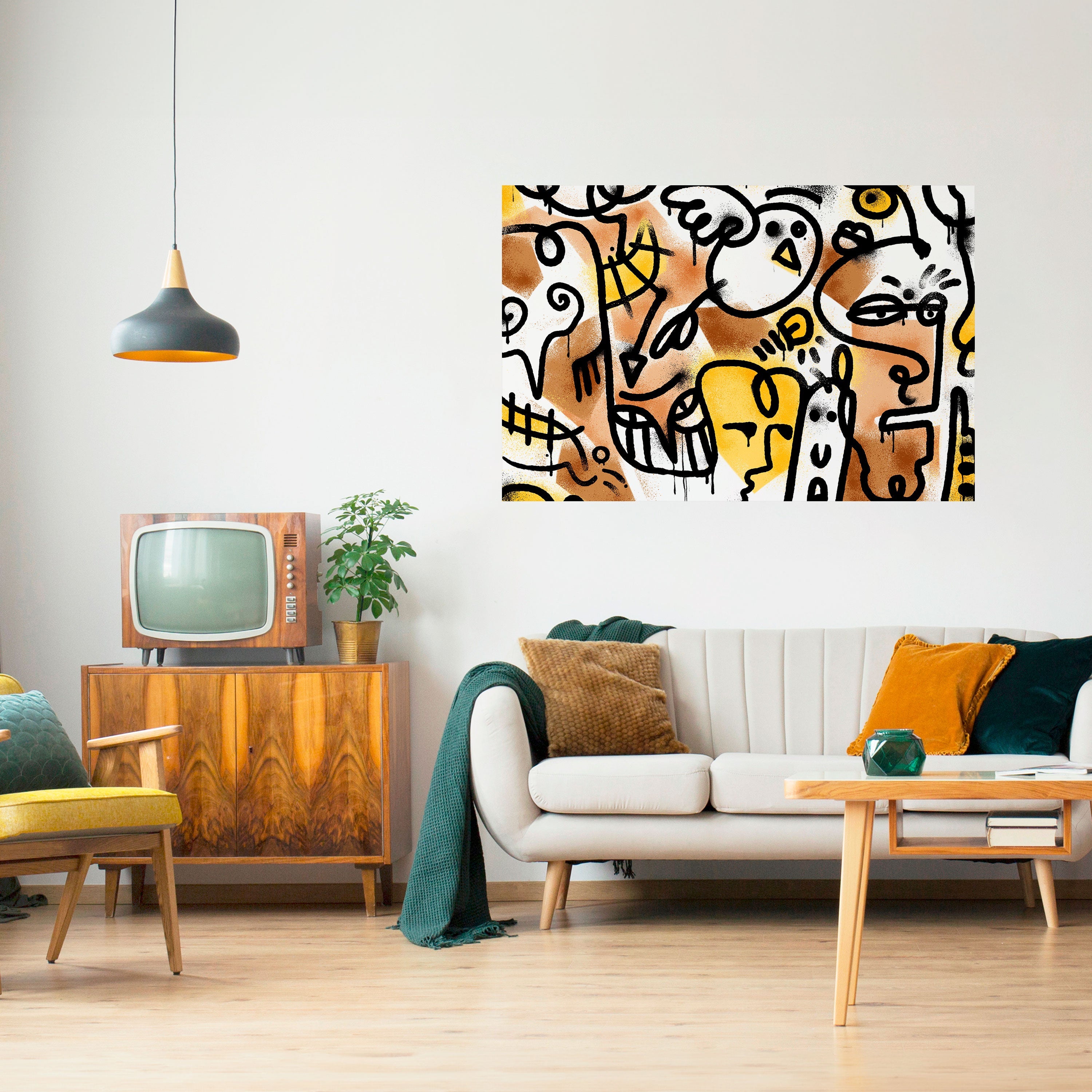 URBAN CANVAS Peel and Stick Horizontal Poster