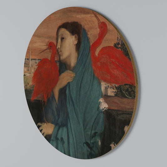 YOUNG WOMAN WITH IBIS Arte de Parede Redonda