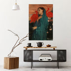 YOUNG WOMAN WITH IBIS Peel and Stick Vertical Poster