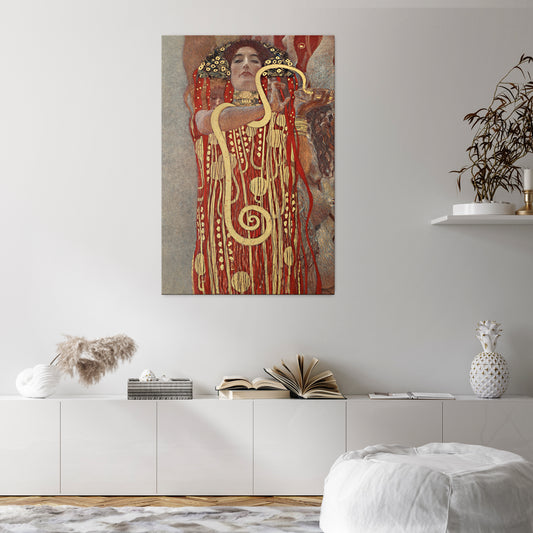 HYGIEIA BY KLIMT Quadro em tela vertical