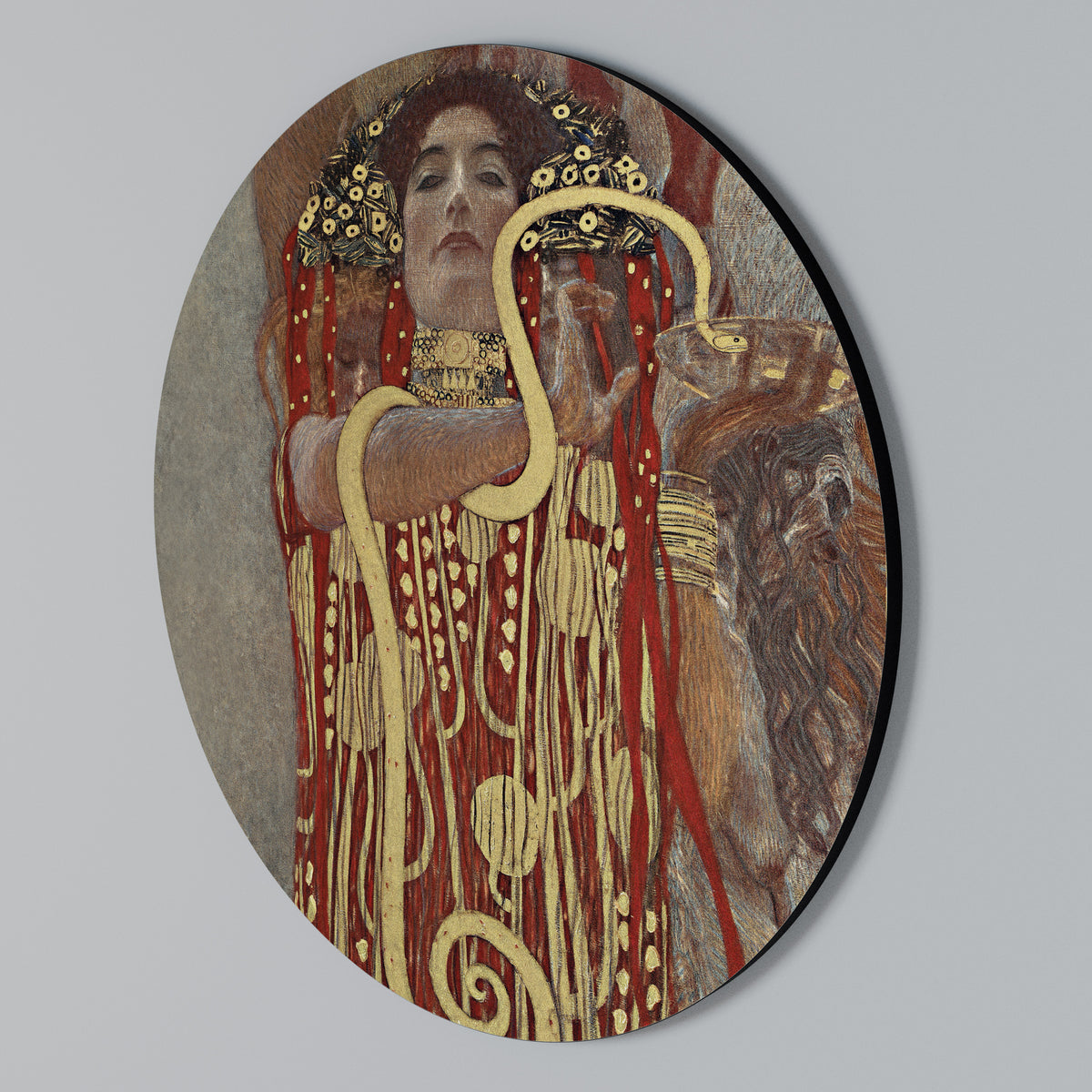 HYGIEIA BY KLIMT Arte de Parede Redonda