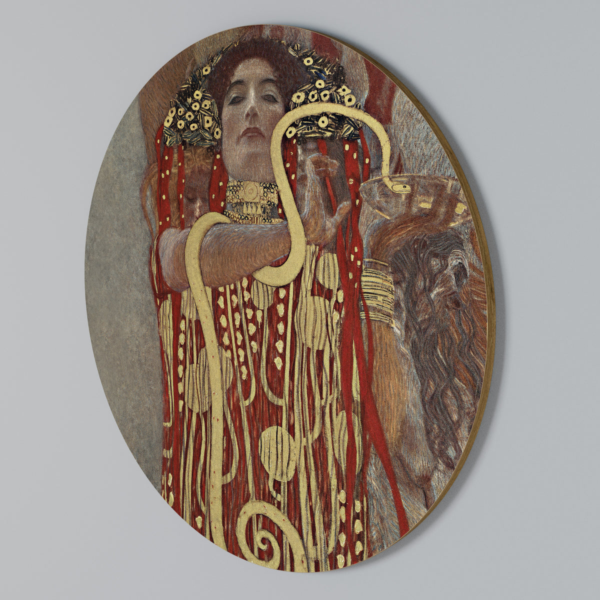 HYGIEIA BY KLIMT Arte de Parede Redonda