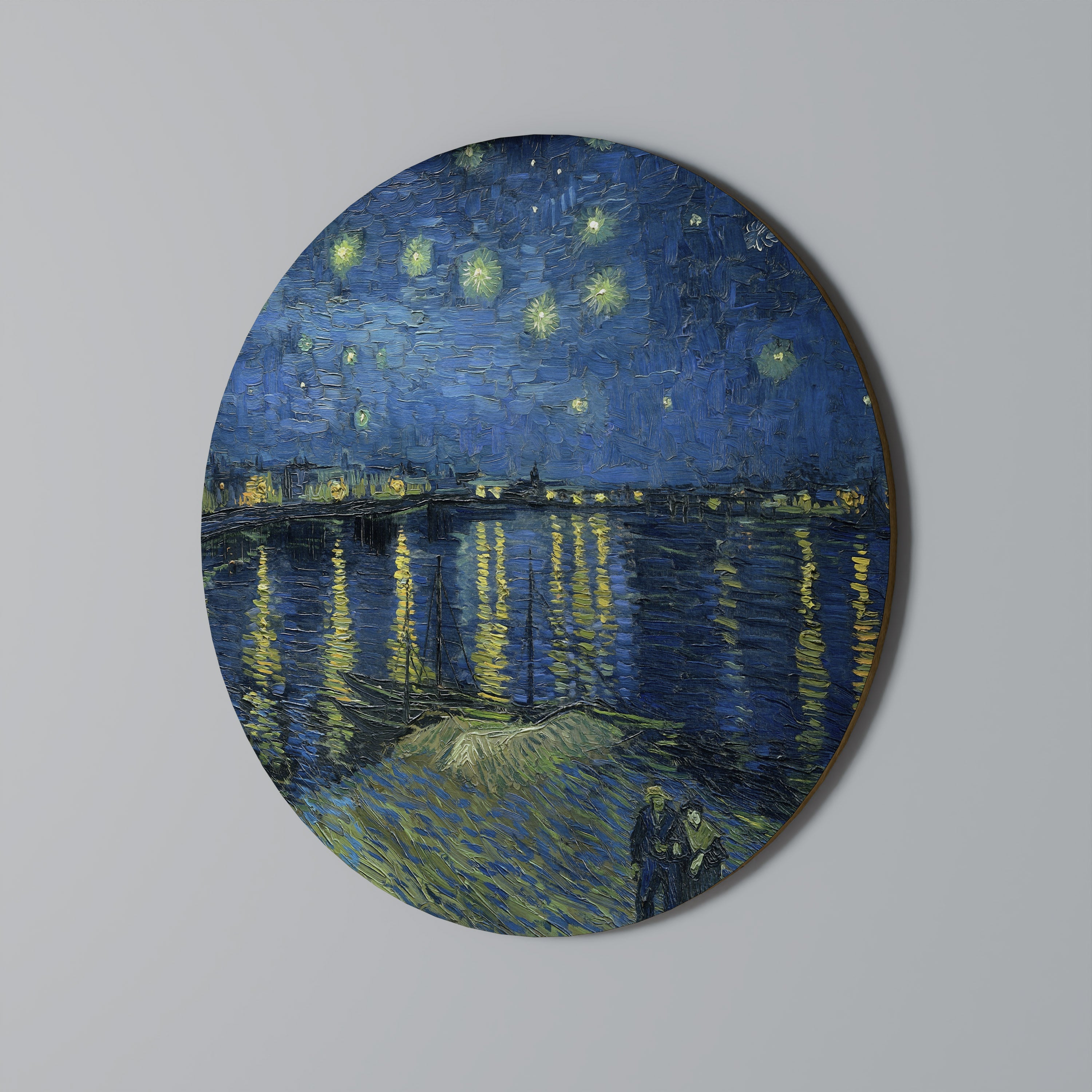 STARRY NIGHT OVER THE RHONE Quadro Redondo Decorativo