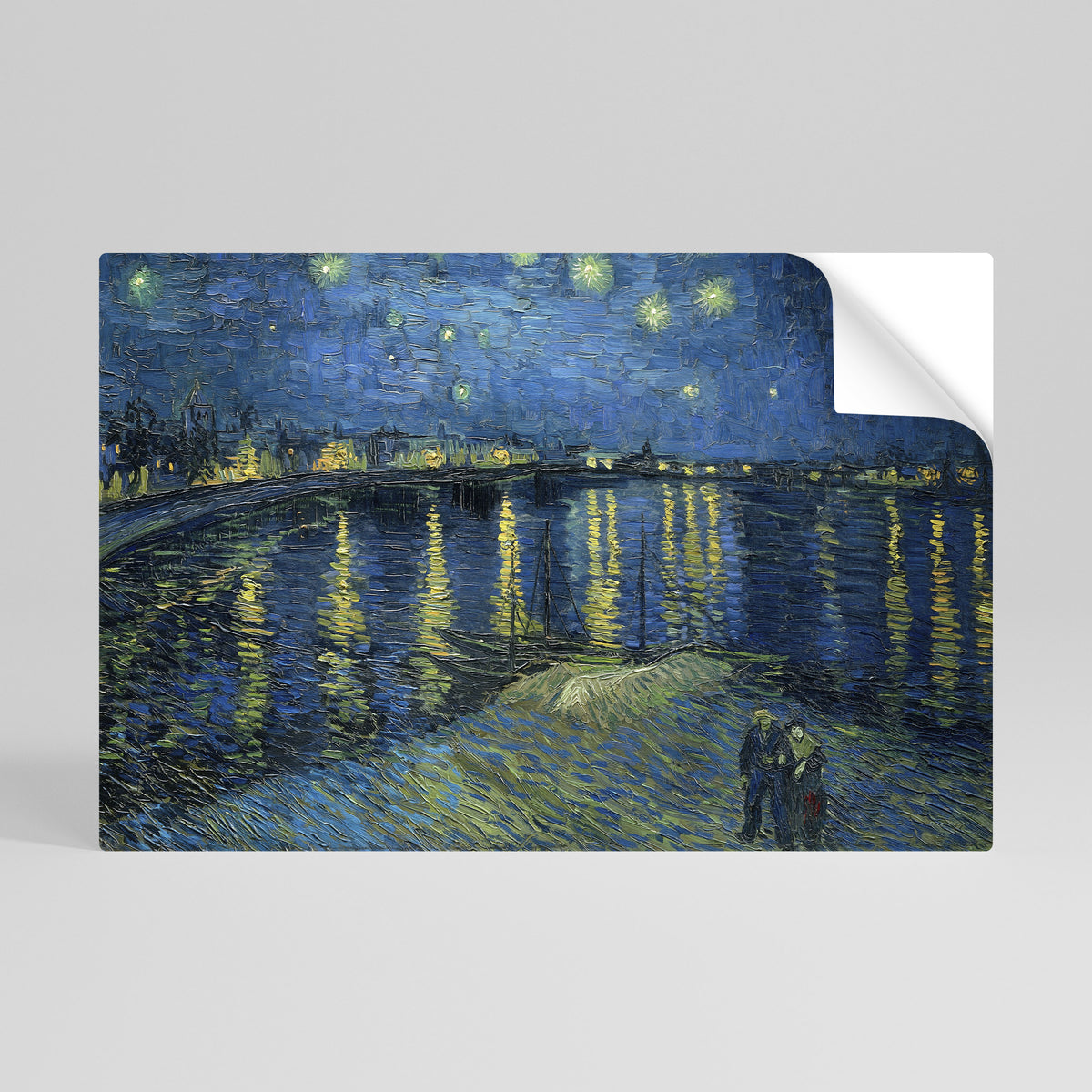 STARRY NIGHT OVER THE RHONE Póster Autocolante Horizontal