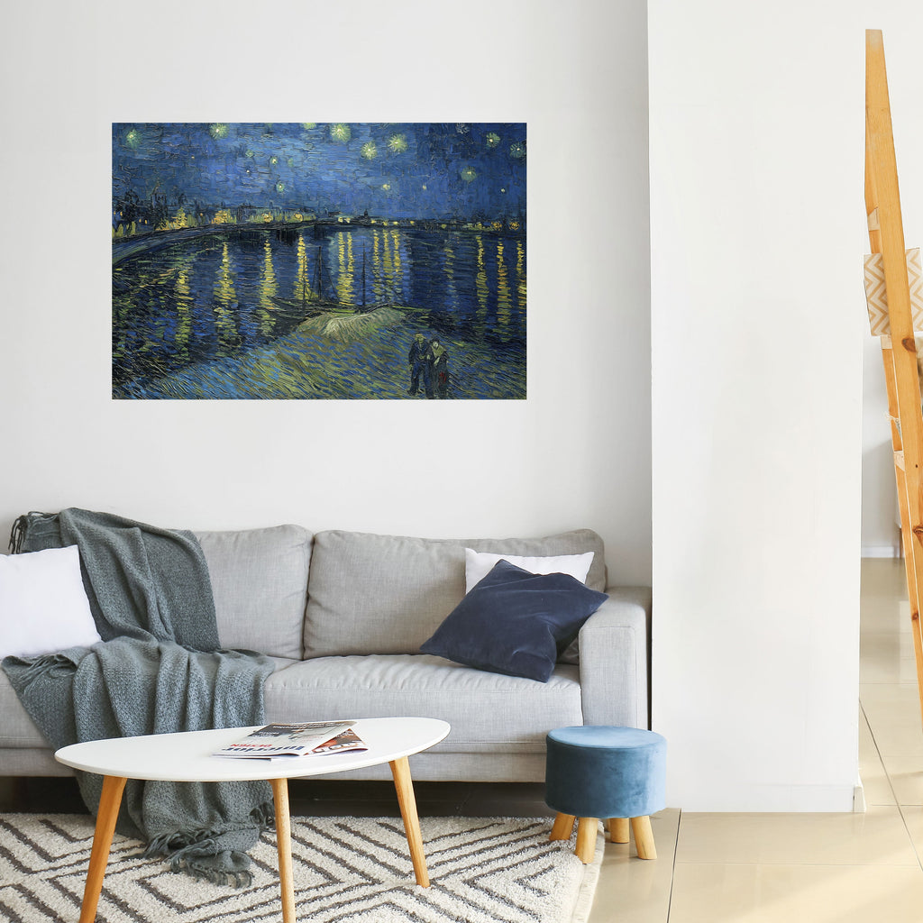 STARRY NIGHT OVER THE RHONE Peel and Stick Horizontal Poster