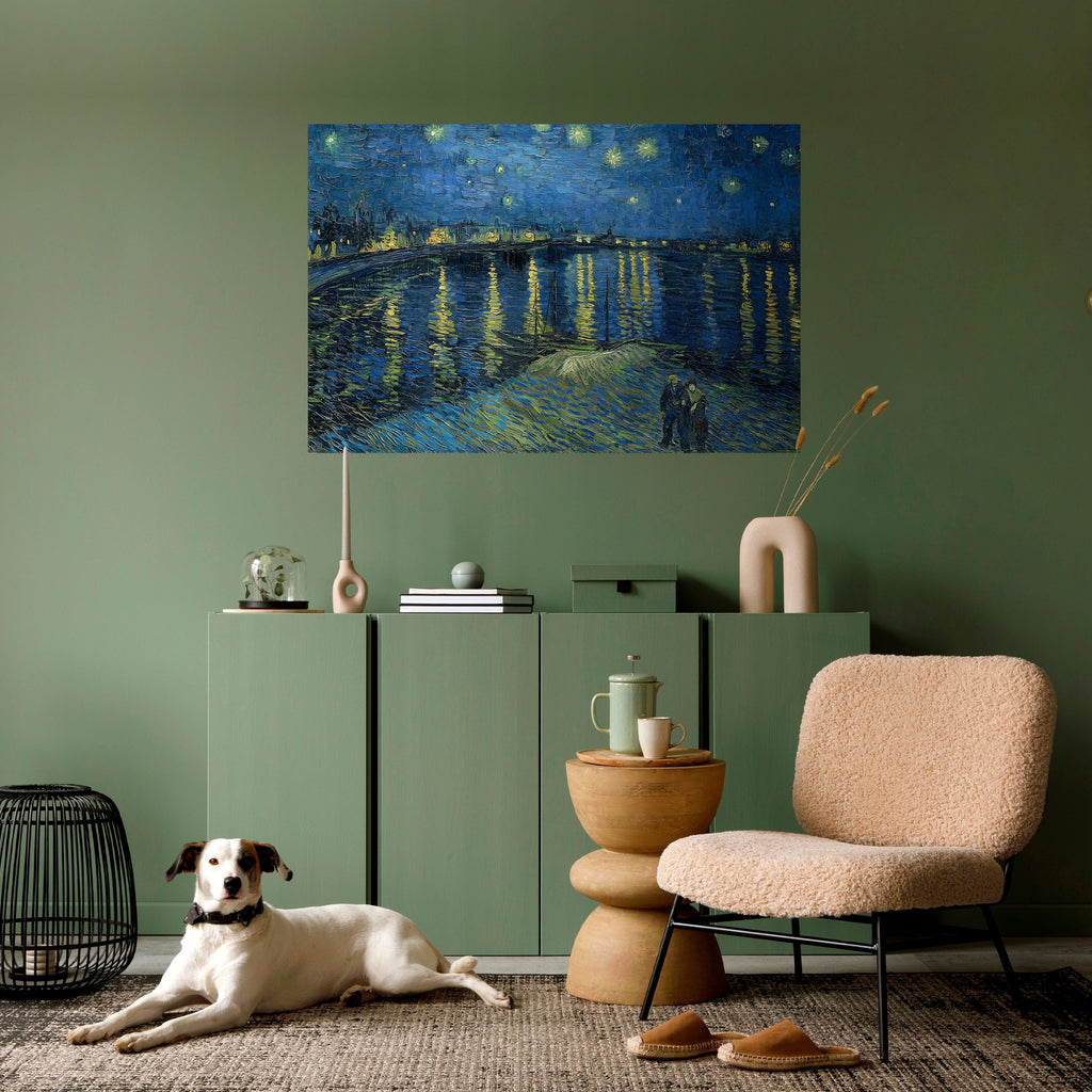 STARRY NIGHT OVER THE RHONE Peel and Stick Horizontal Poster