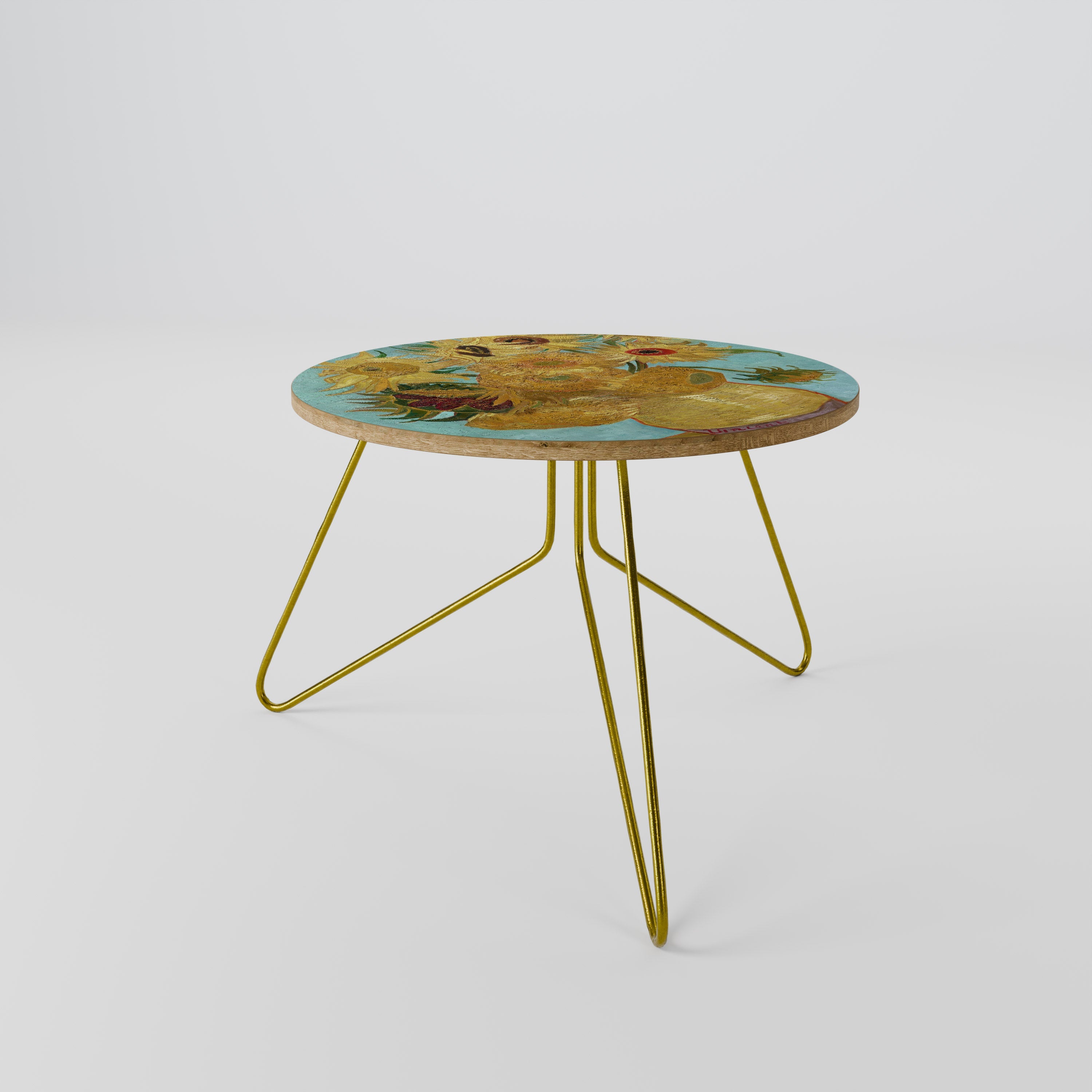 VASE WITH TWELVE SUNFLOWERS Mesa de Centro 60