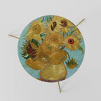 VASE WITH TWELVE SUNFLOWERS Mesa de Centro 60