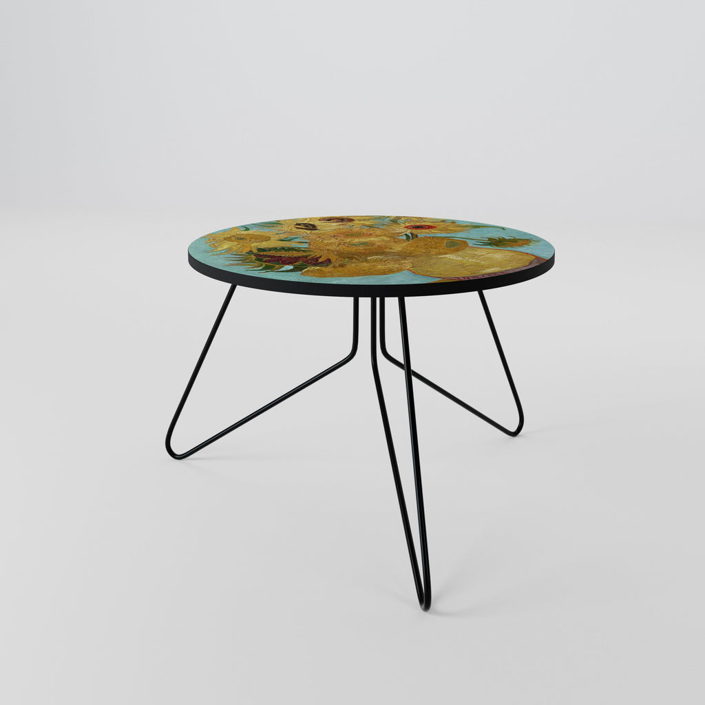 VASE WITH TWELVE SUNFLOWERS Mesa de Centro 60