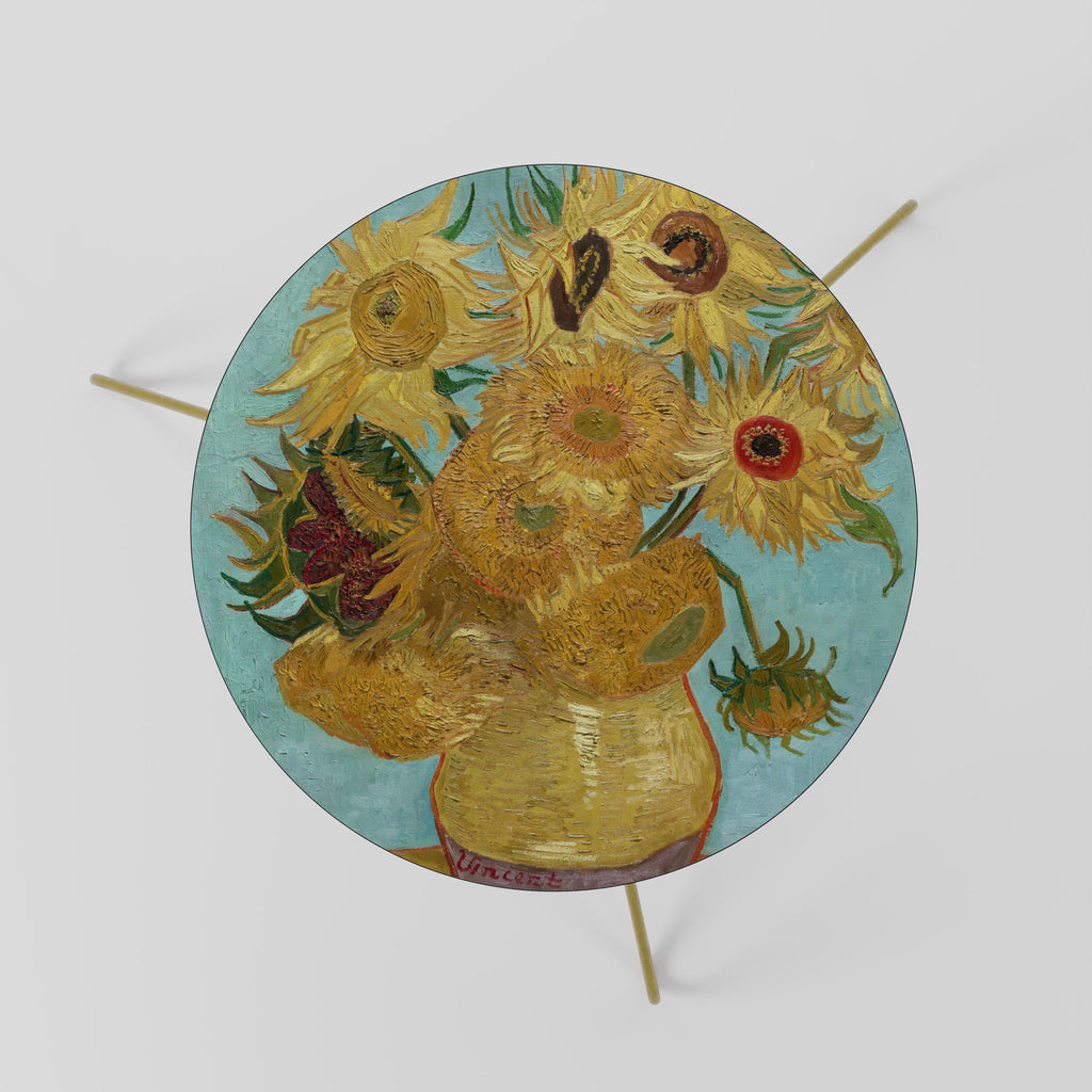 VASE WITH TWELVE SUNFLOWERS Mesa de Centro 60