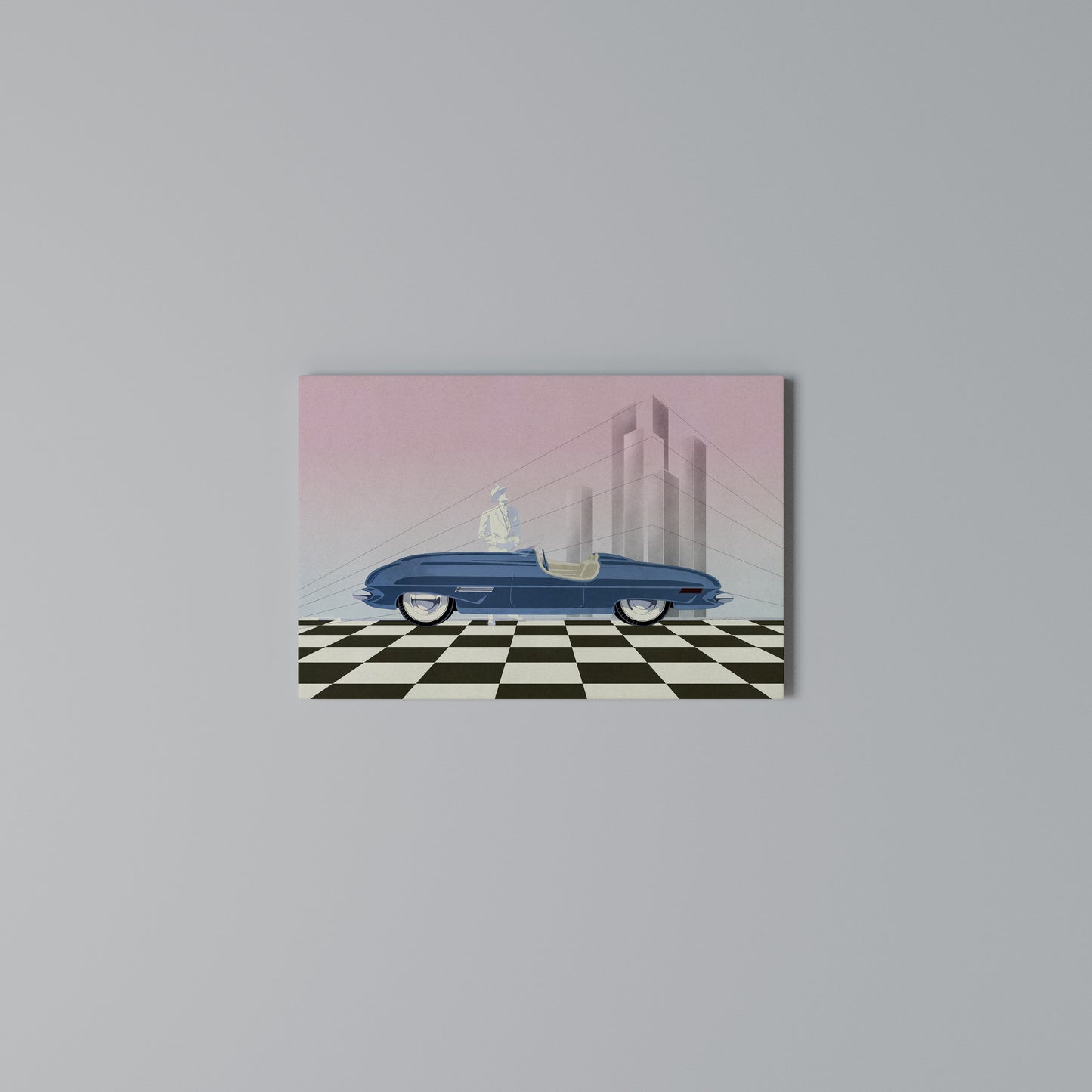 BLUE ROADSTER Horizontal Canvas Print