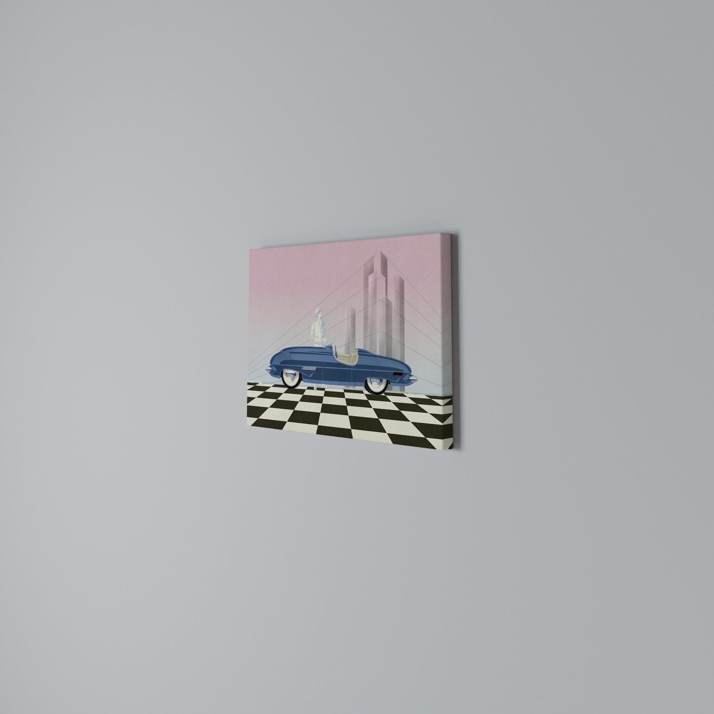 BLUE ROADSTER Horizontal Canvas Print