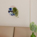 THE GREAT WAVE Prateleira Oval Decorativa em Acabamento Preto