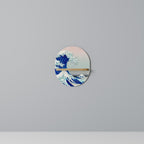 THE GREAT WAVE Prateleira Oval Decorativa em Efeito Carvalho