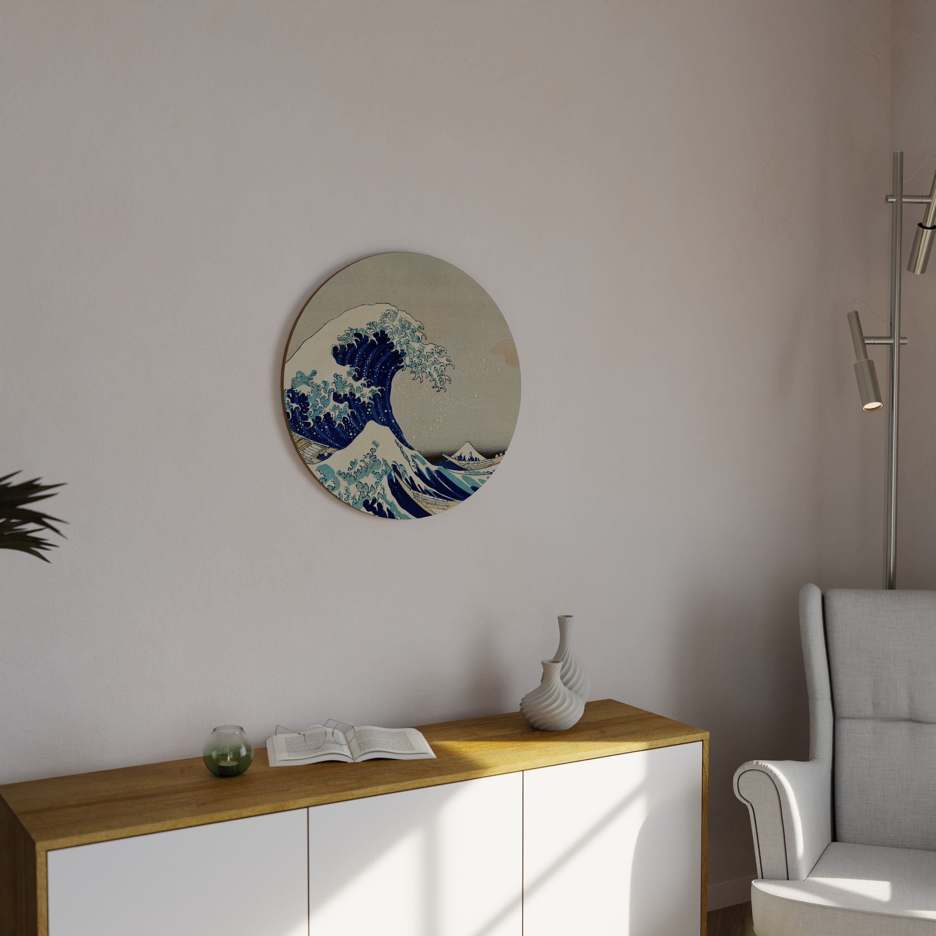 THE GREAT WAVE Round Wall Art