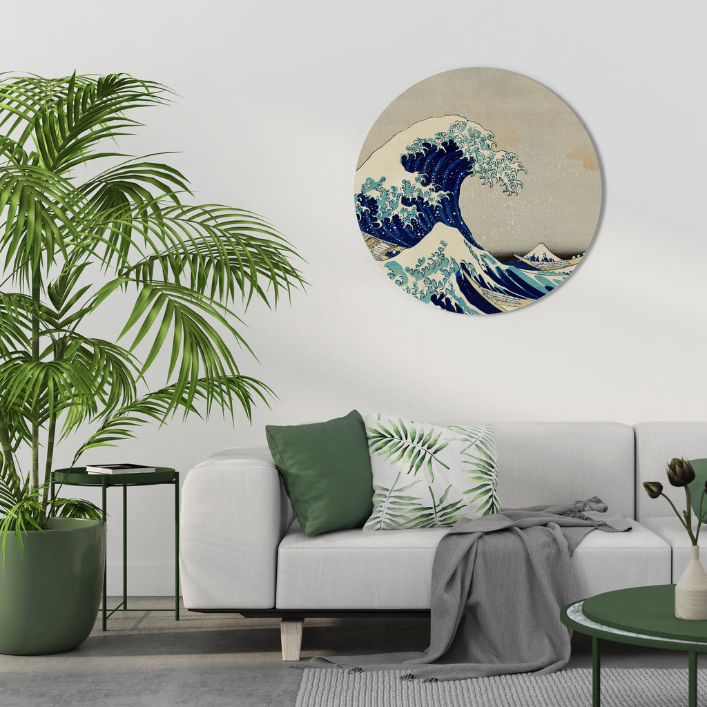 THE GREAT WAVE Round Wall Art