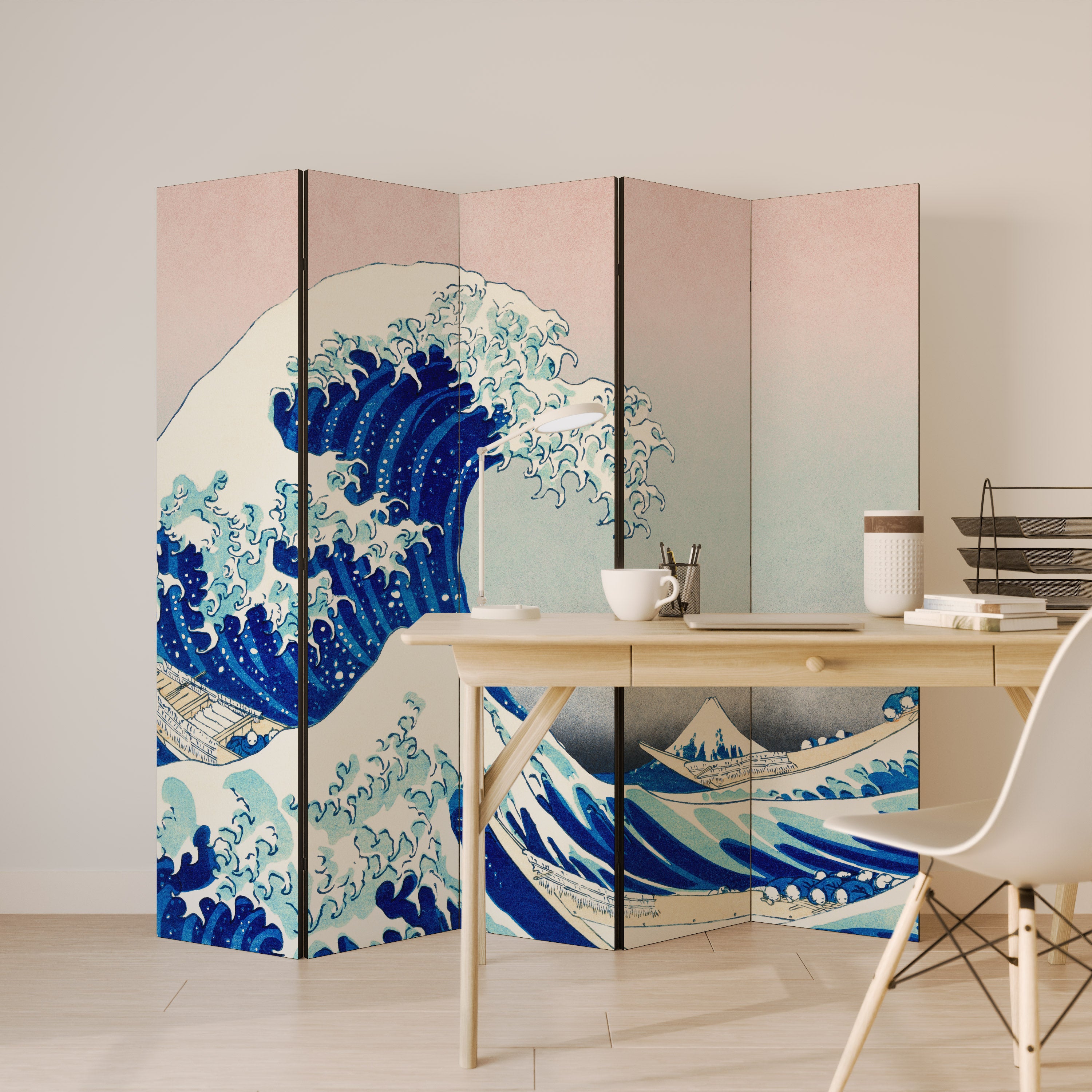 THE GREAT WAVE 5-Panel Room Divider
