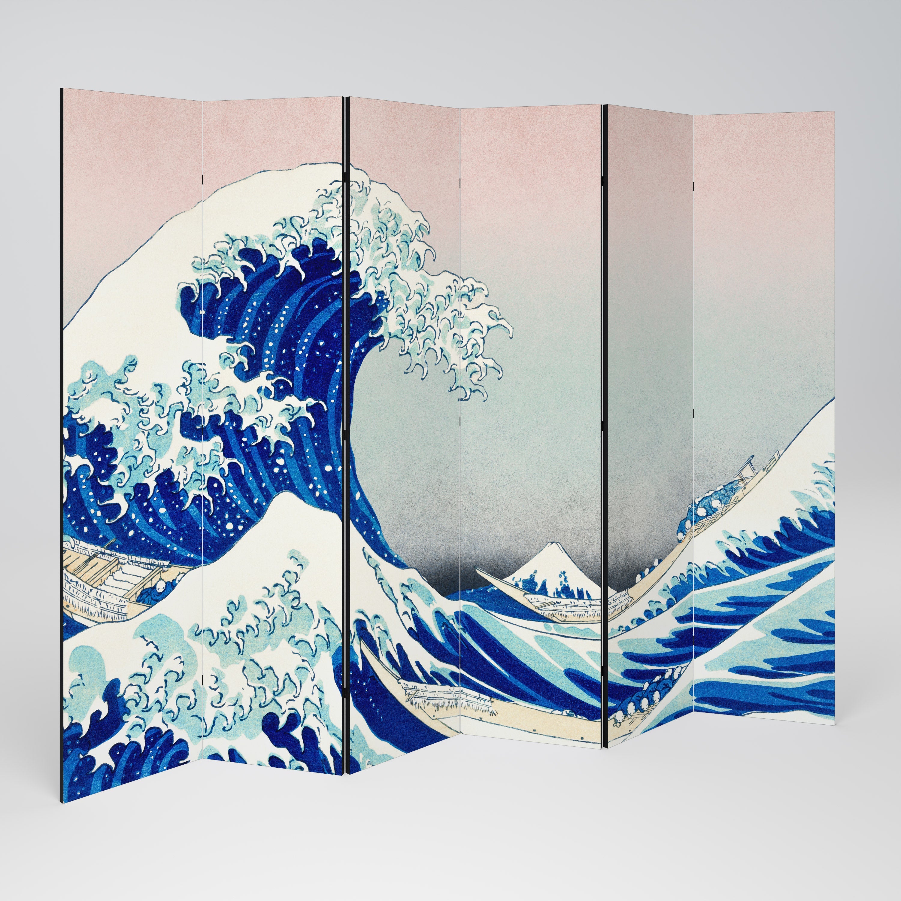 THE GREAT WAVE Biombo Decorativo de 6 Painéis