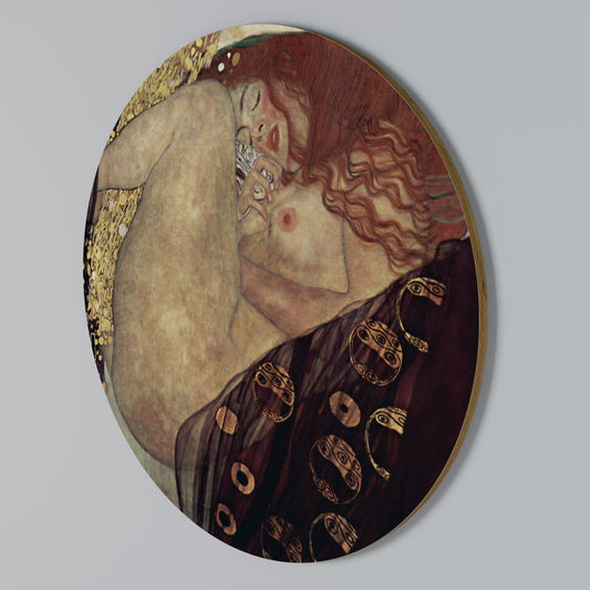 DANAE BY KLIMT Arte de Parede Redonda