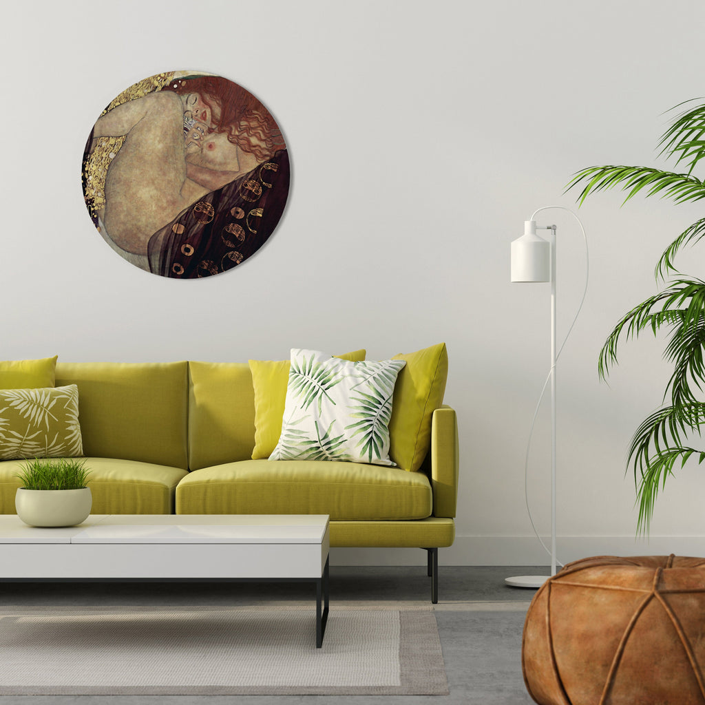 DANAE BY KLIMT Quadro Redondo Decorativo