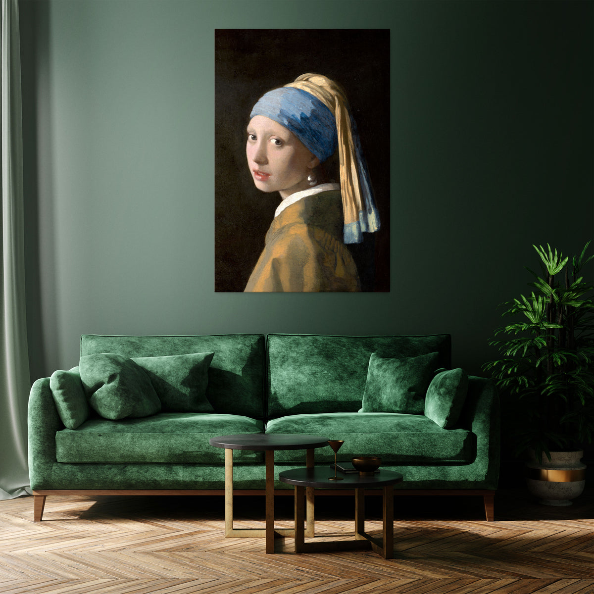 GIRL WITH A PEARL EARING Quadro em tela vertical