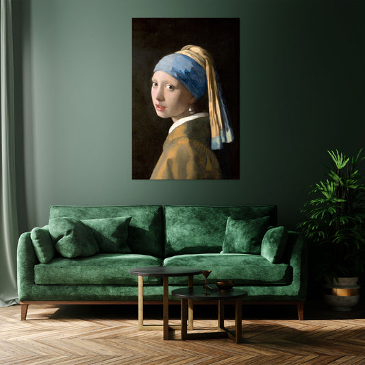 GIRL WITH A PEARL EARING Quadro em tela vertical
