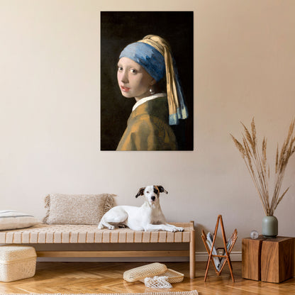 GIRL WITH A PEARL EARING Quadro em tela vertical