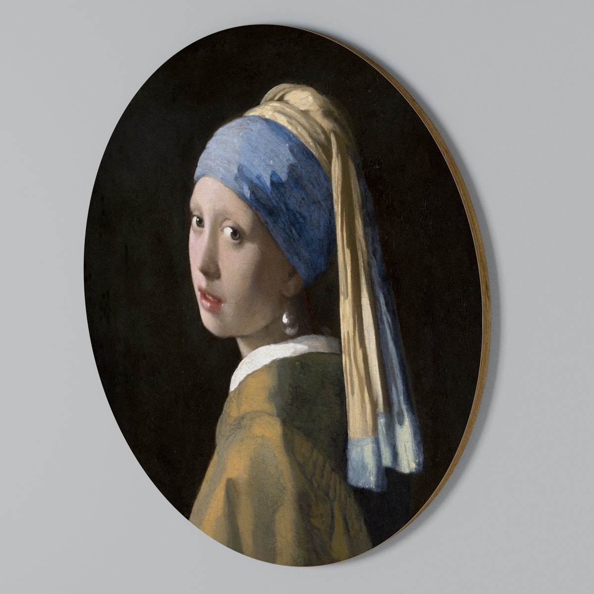 GIRL WITH A PEARL EARING Arte de Parede Redonda