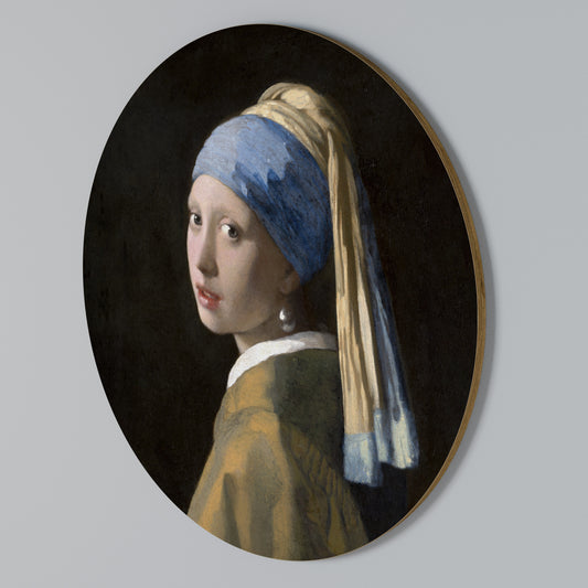 GIRL WITH A PEARL EARING Arte de Parede Redonda