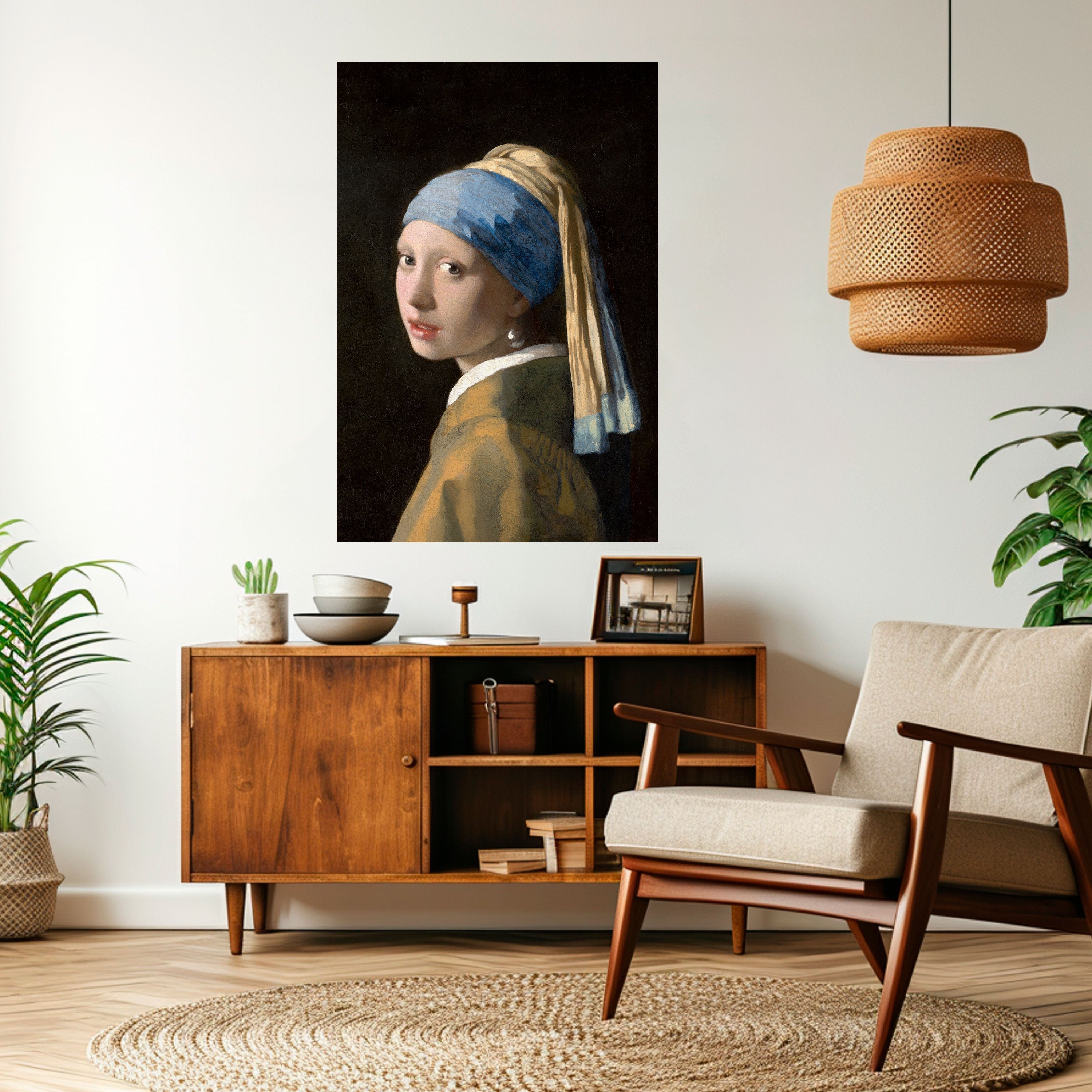 GIRL WITH A PEARL EARING Poster Vertical Autocolante