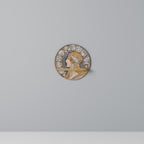 ZODIAQUE OR LA PLUME Prateleira Redonda Decorativa em Efeito Carvalho