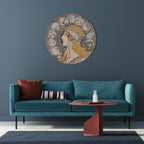 ZODIAQUE OR LA PLUME Round Wall Art
