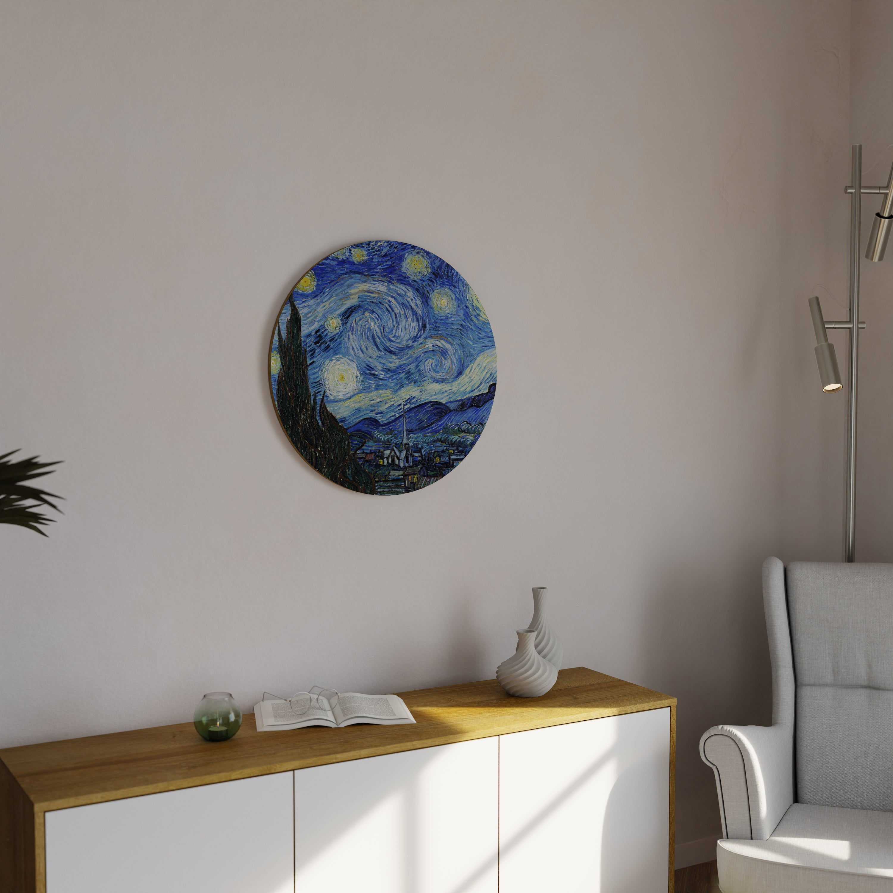 STARRY NIGHT Quadro Redondo Decorativo
